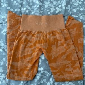 NVGTN Orange Camo Leggings